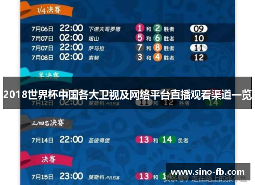 2018世界杯中国各大卫视及网络平台直播观看渠道一览 2018世界杯中国各大卫视及网络平台直播观看渠道一览